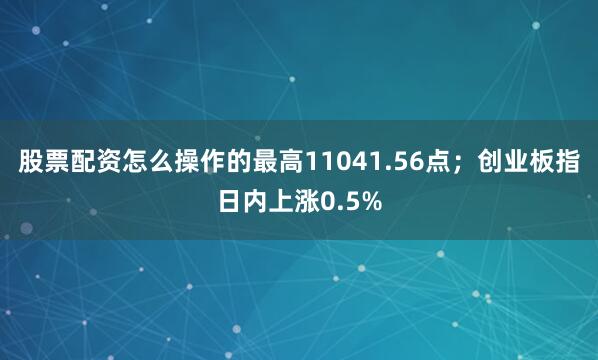 股票配资怎么操作的最高11041.56点；创业板指日内上涨0.5%